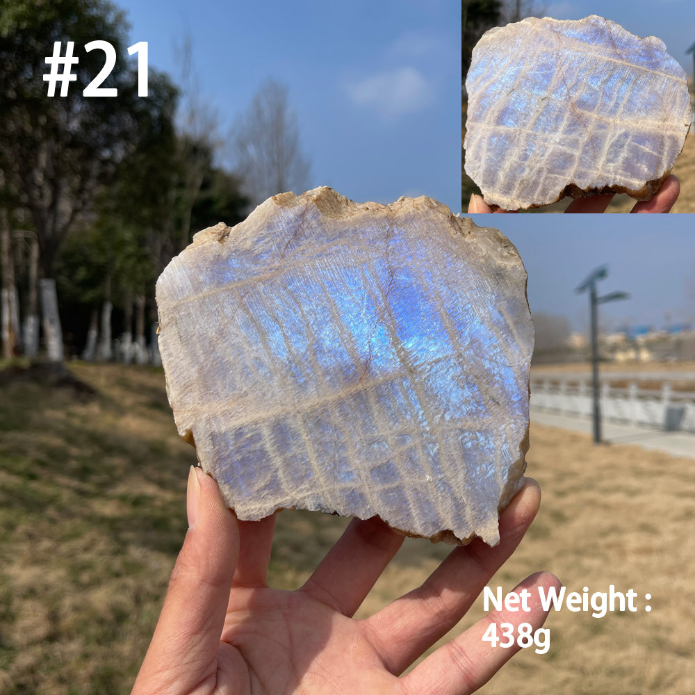 Unique,Natural Crystal Moonstone Slices