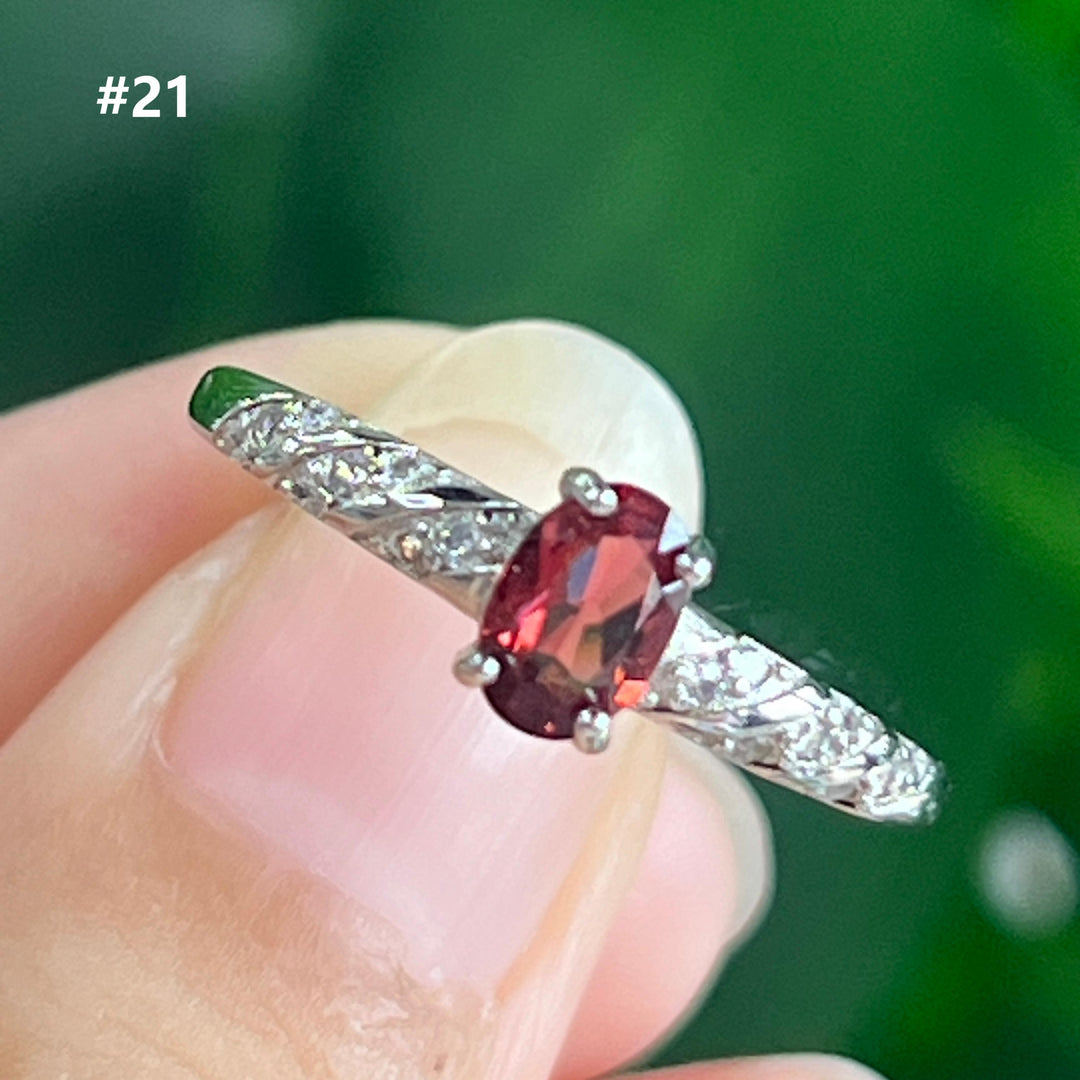 Garnet Ring,S925
