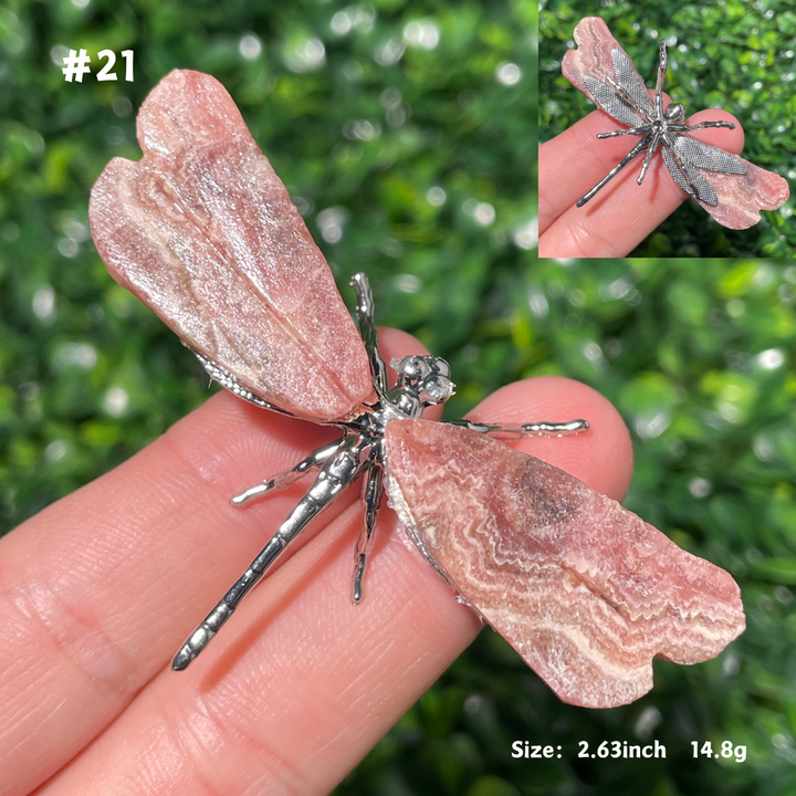 Unique,Rhodochrosite Dragonfly
