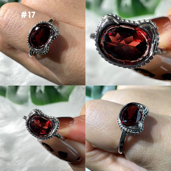 Garnet Black Ring Group,S925