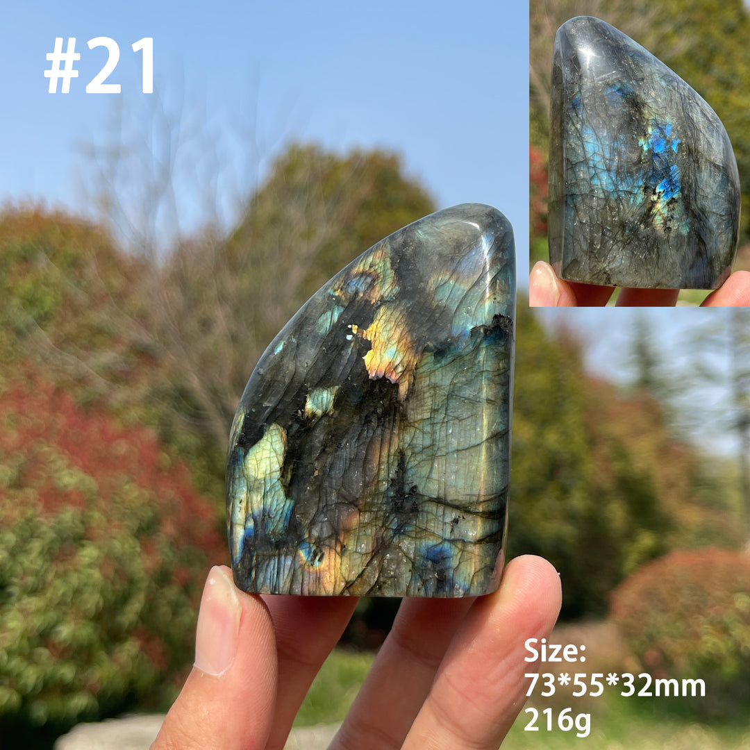 Unique,Natural Crystal Labradorite Ornament