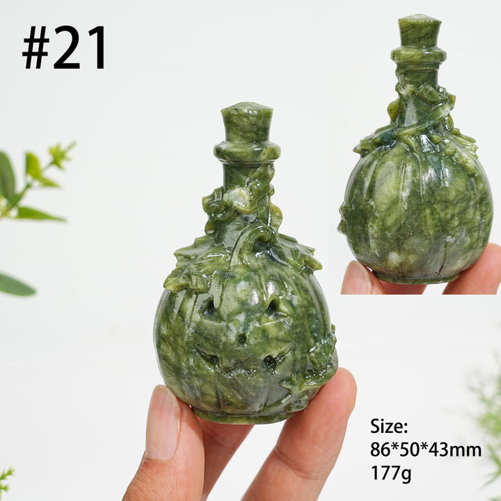 Unique,Natural Crystal Magic Potion Bottle Carving