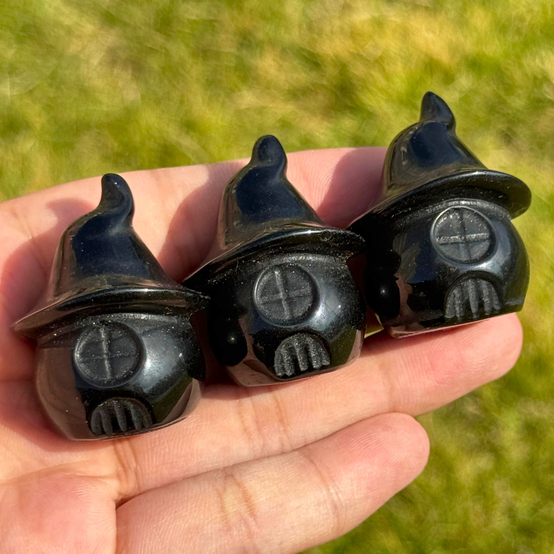 Natural Obsidian Ghost House