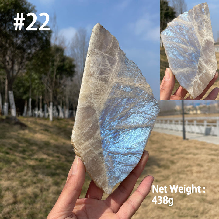 Unique,Natural Crystal Moonstone Slices