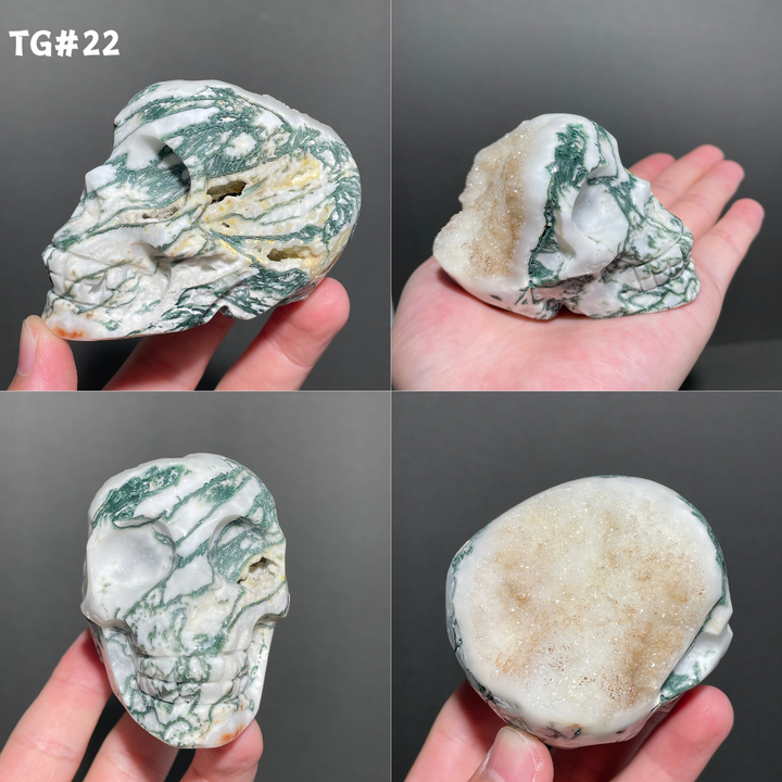 Unique,Moss Agate Skull