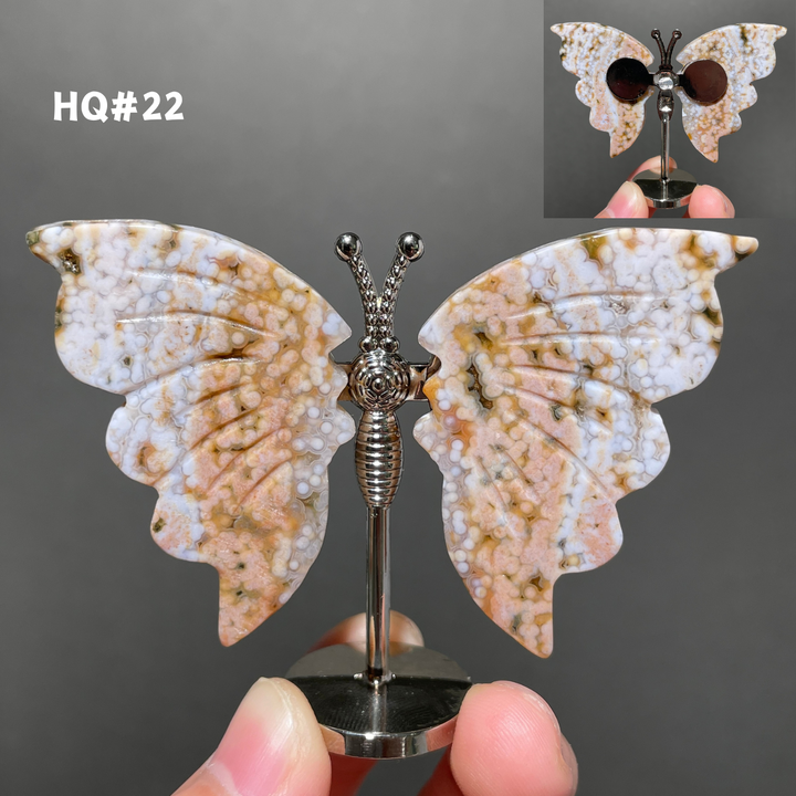 Unique,8th Vein Ocean Jasper Butterfly