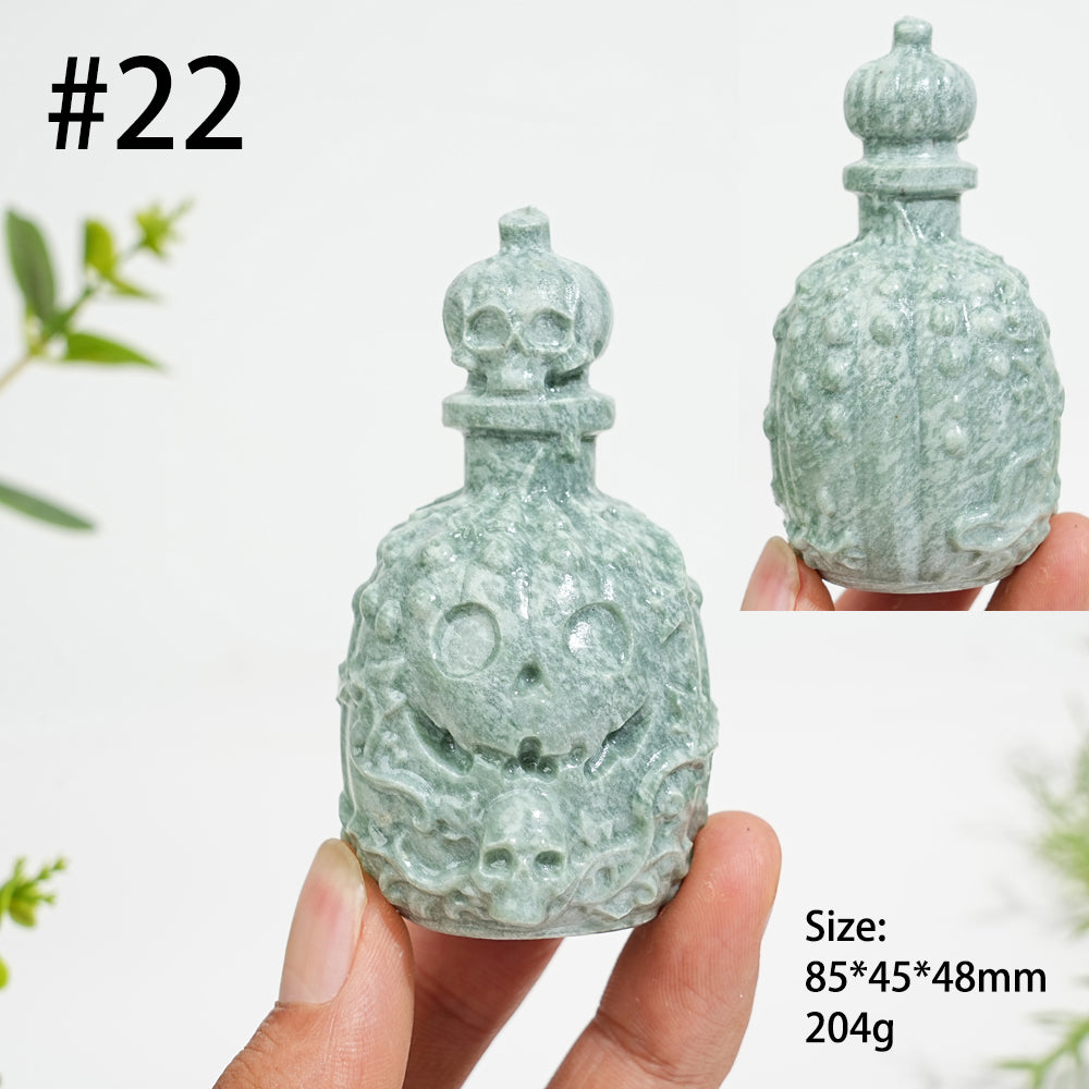 Unique,Natural Crystal Magic Potion Bottle Carving