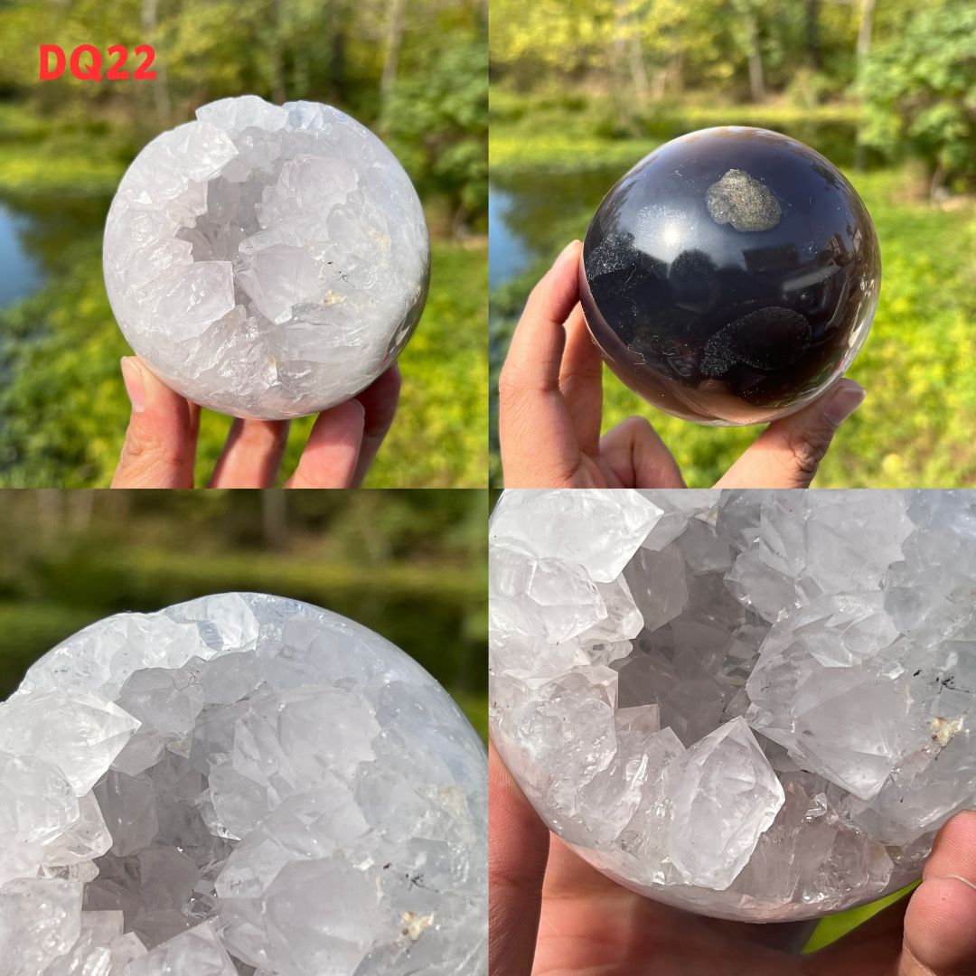 Amethyst Geode Sphere And Agate Geode Sphere