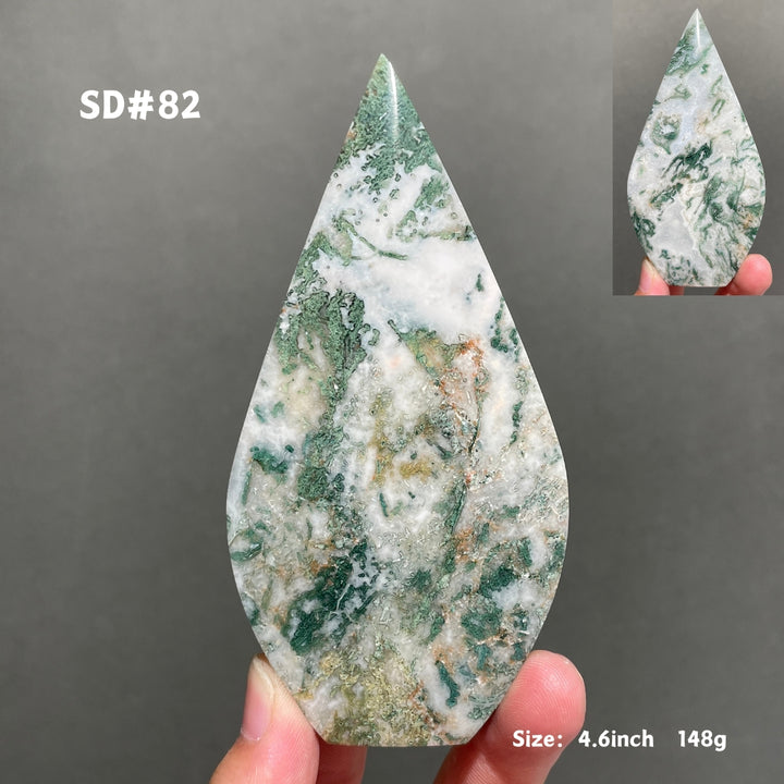 Unique,Moss Agate Teardrop