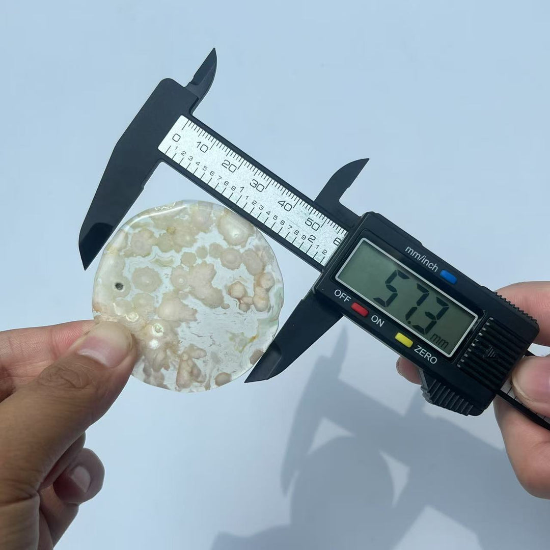Flower Agate Disc Slice
