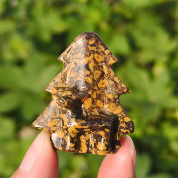 Crystal Carved Christmas Tree Deer