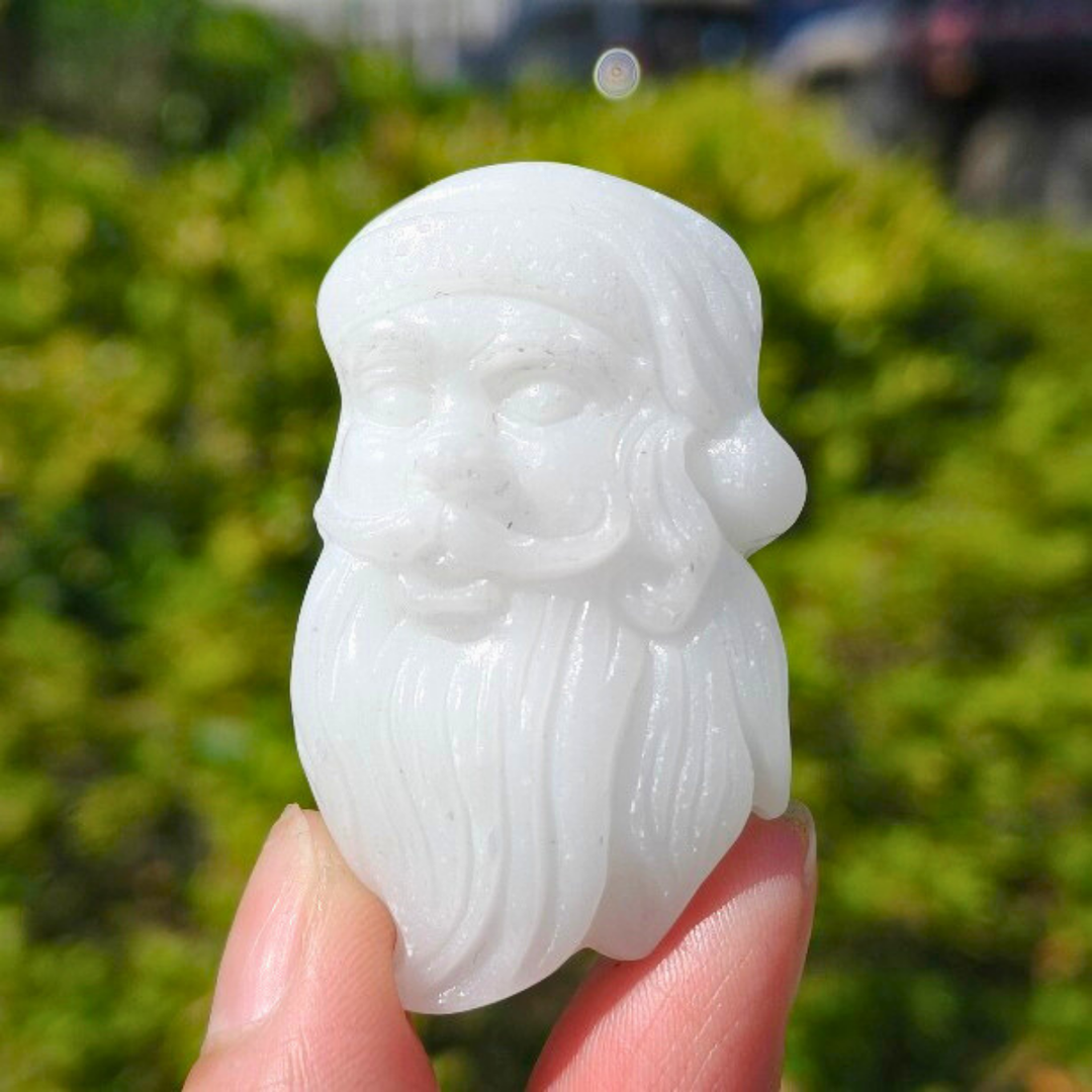 White Jade Santa Claus