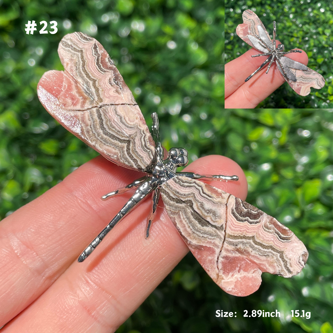 Unique,Rhodochrosite Dragonfly