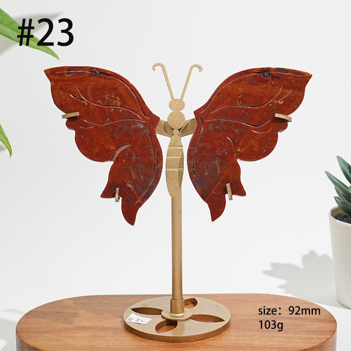 Unique,A Slightly Imperfect Natural Ocean Jasper Delicate Butterfly Wings