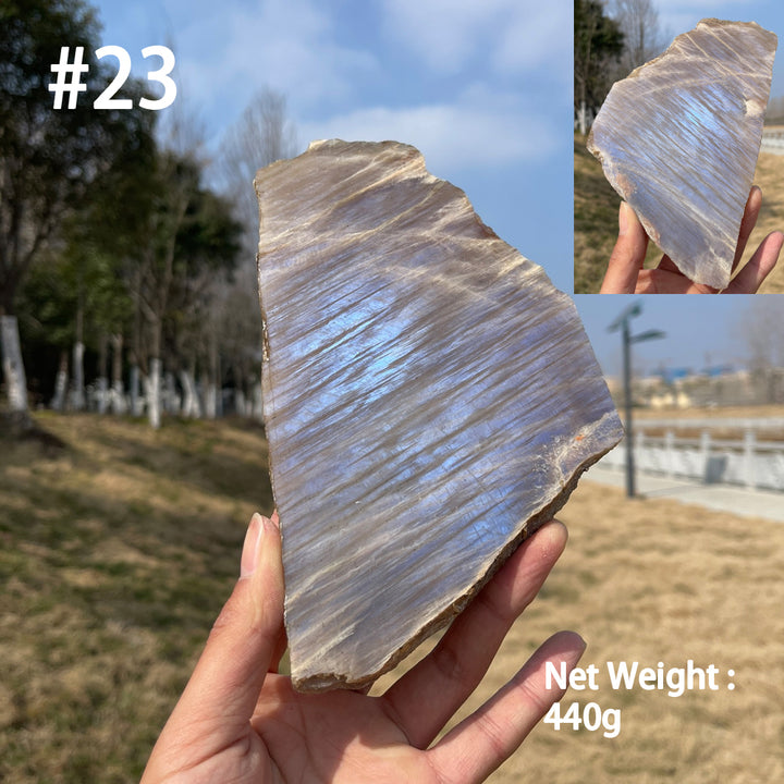 Unique,Natural Crystal Moonstone Slices