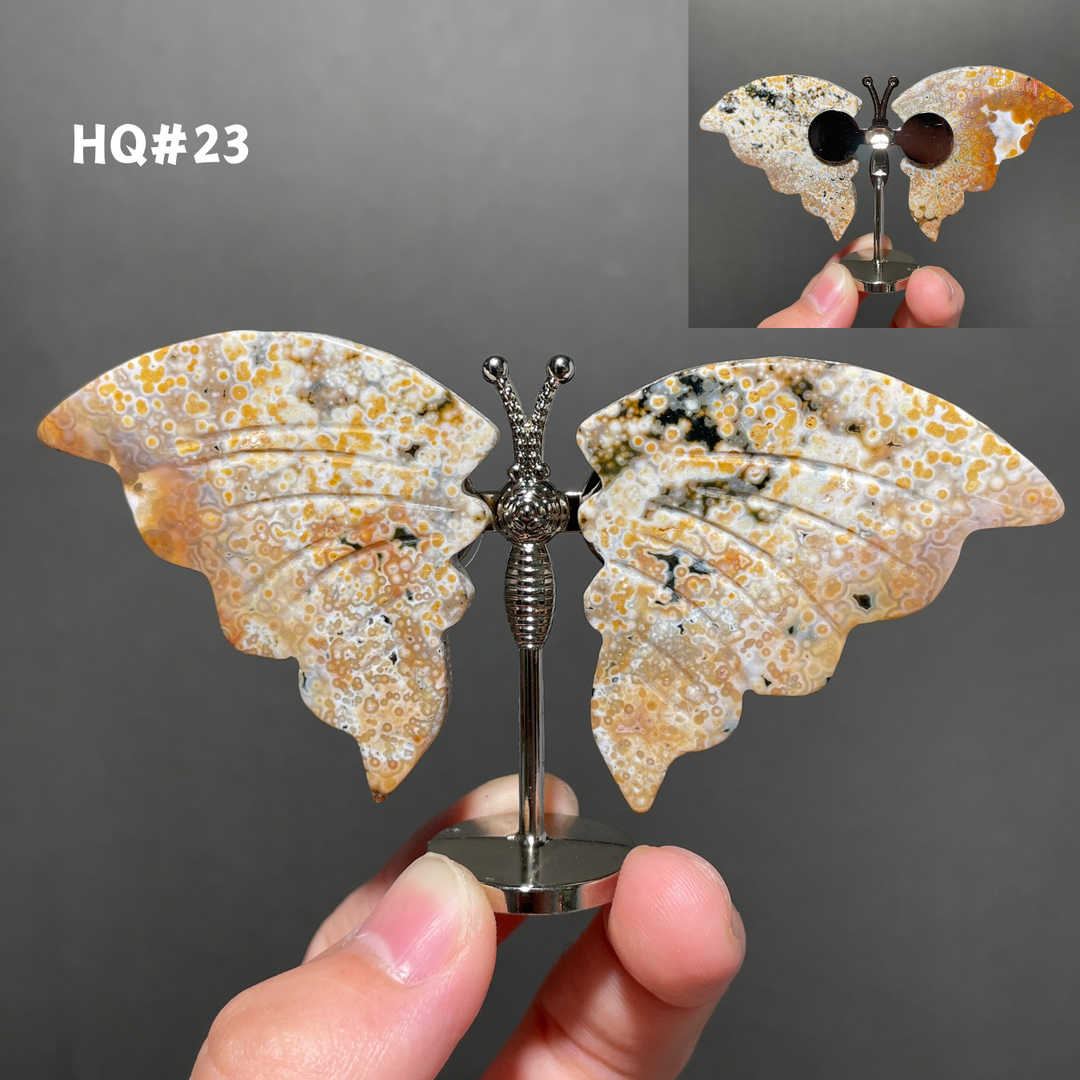 Unique,8th Vein Ocean Jasper Butterfly