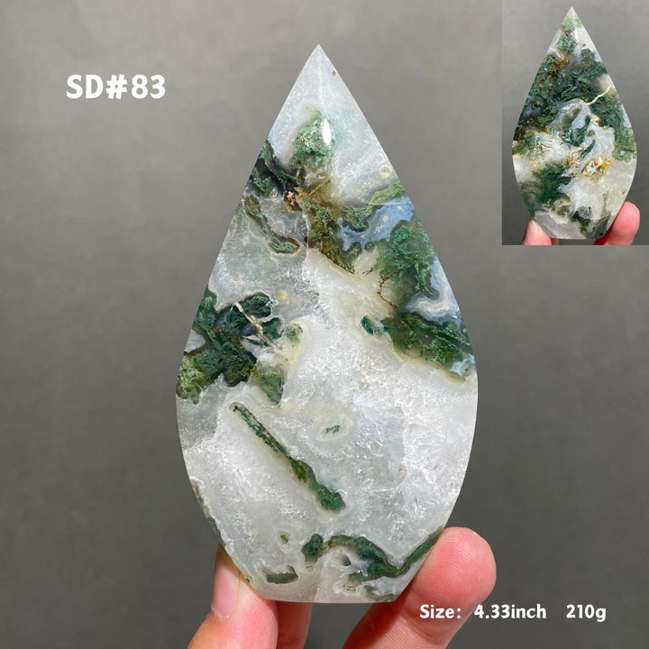 Unique,Moss Agate Teardrop