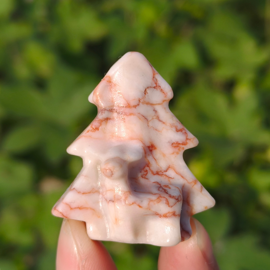 Crystal Carved Christmas Tree Deer