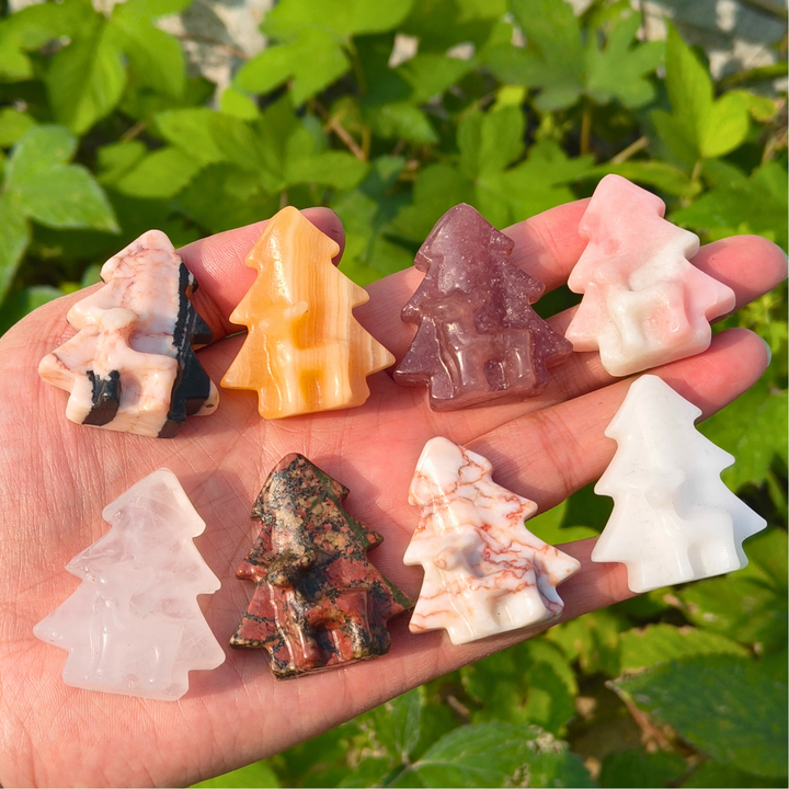 Crystal Carved Christmas Tree Deer