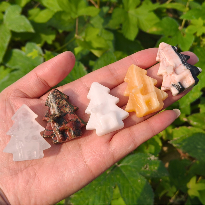 Crystal Carved Christmas Tree Deer