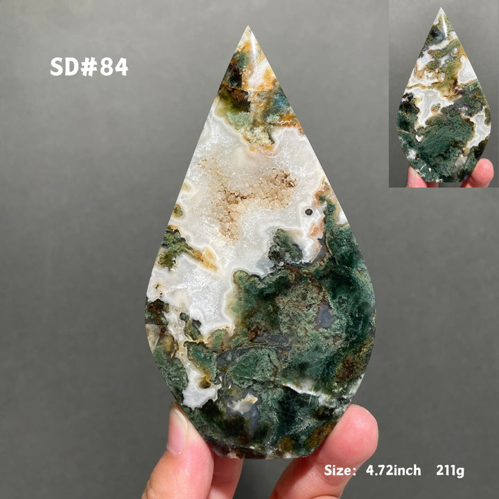 Unique,Moss Agate Teardrop
