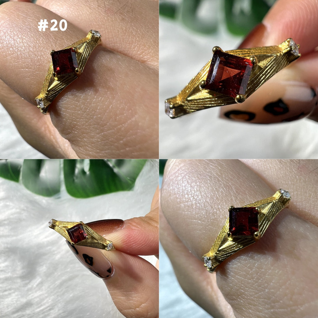 Garnet Black Ring Group,S925