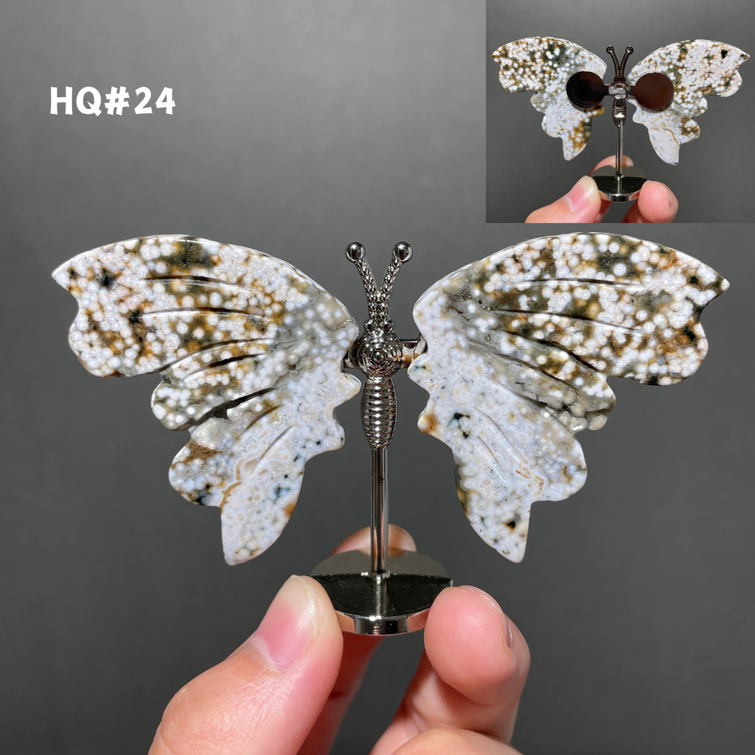 Unique,8th Vein Ocean Jasper Butterfly