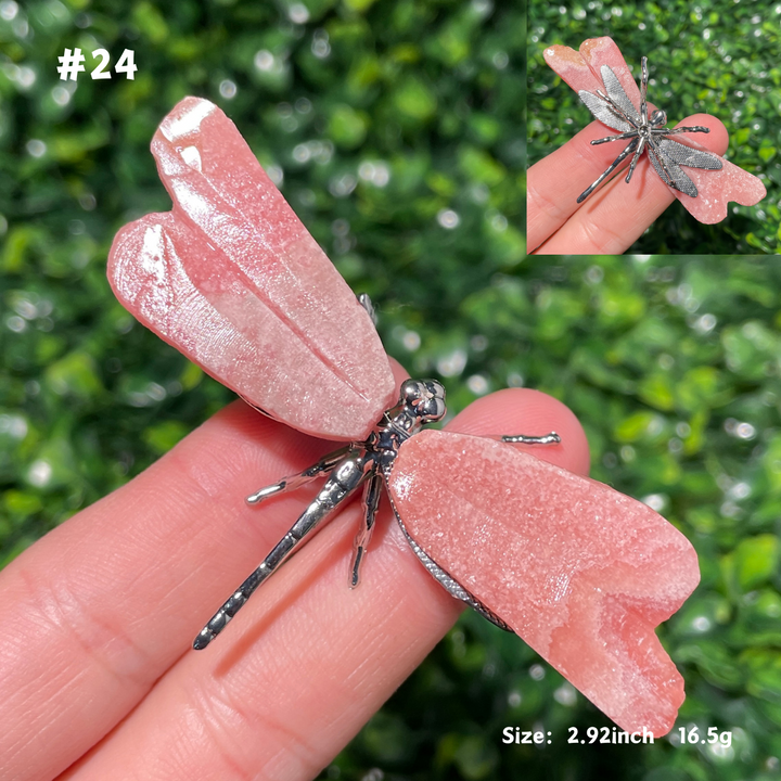 Unique,Rhodochrosite Dragonfly