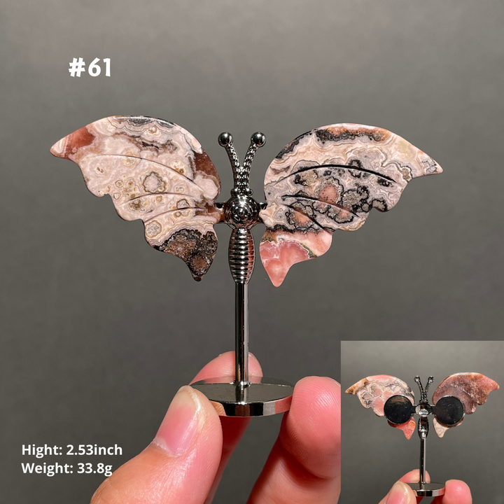 Unique,2.3"+Rhodochrosite Butterfly