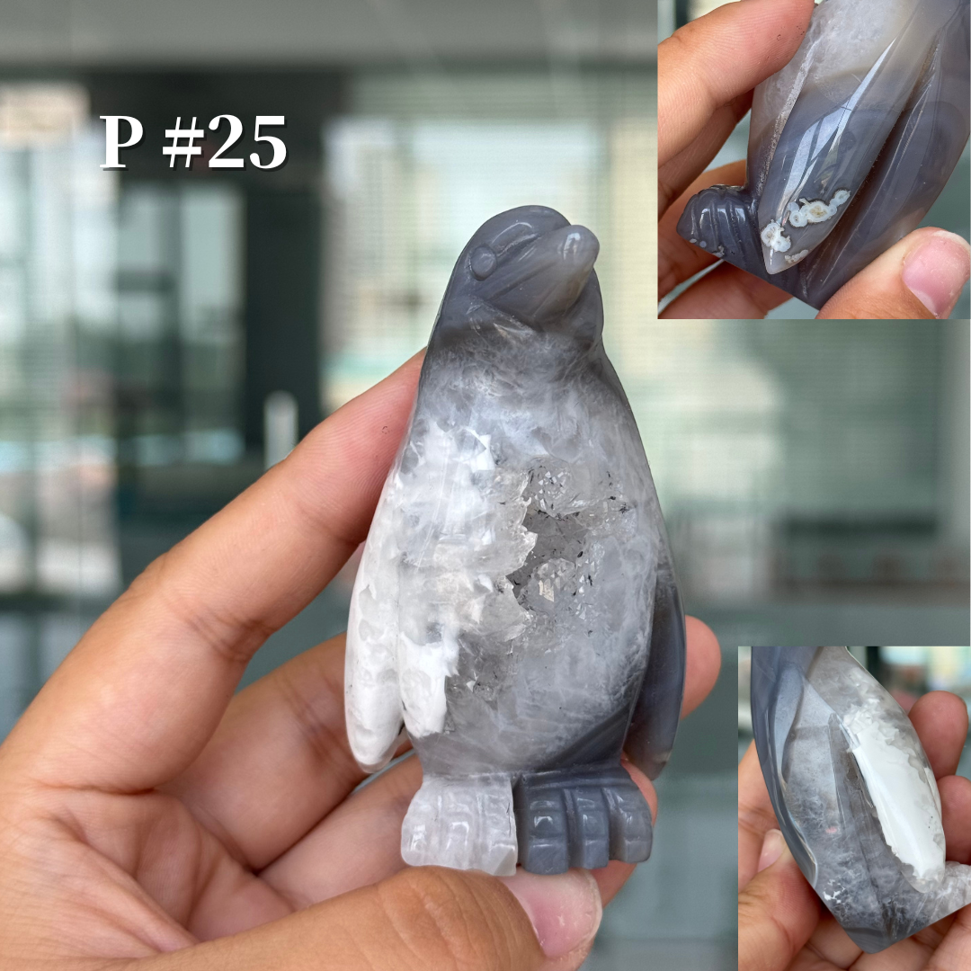 Unique, Agate Geode Penguin