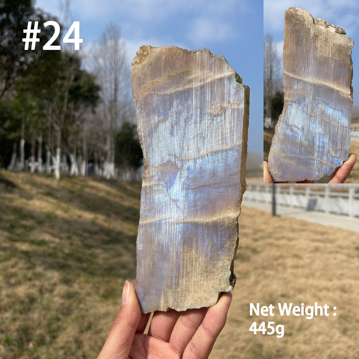 Unique,Natural Crystal Moonstone Slices