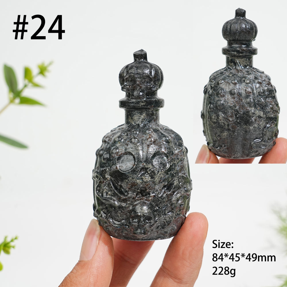 Unique,Natural Crystal Magic Potion Bottle Carving
