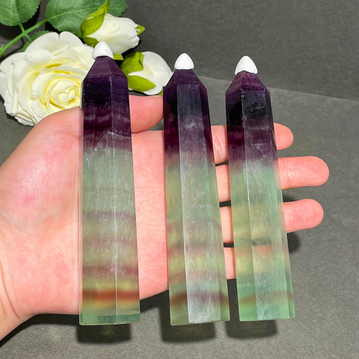 Watermelon Fluorite Point