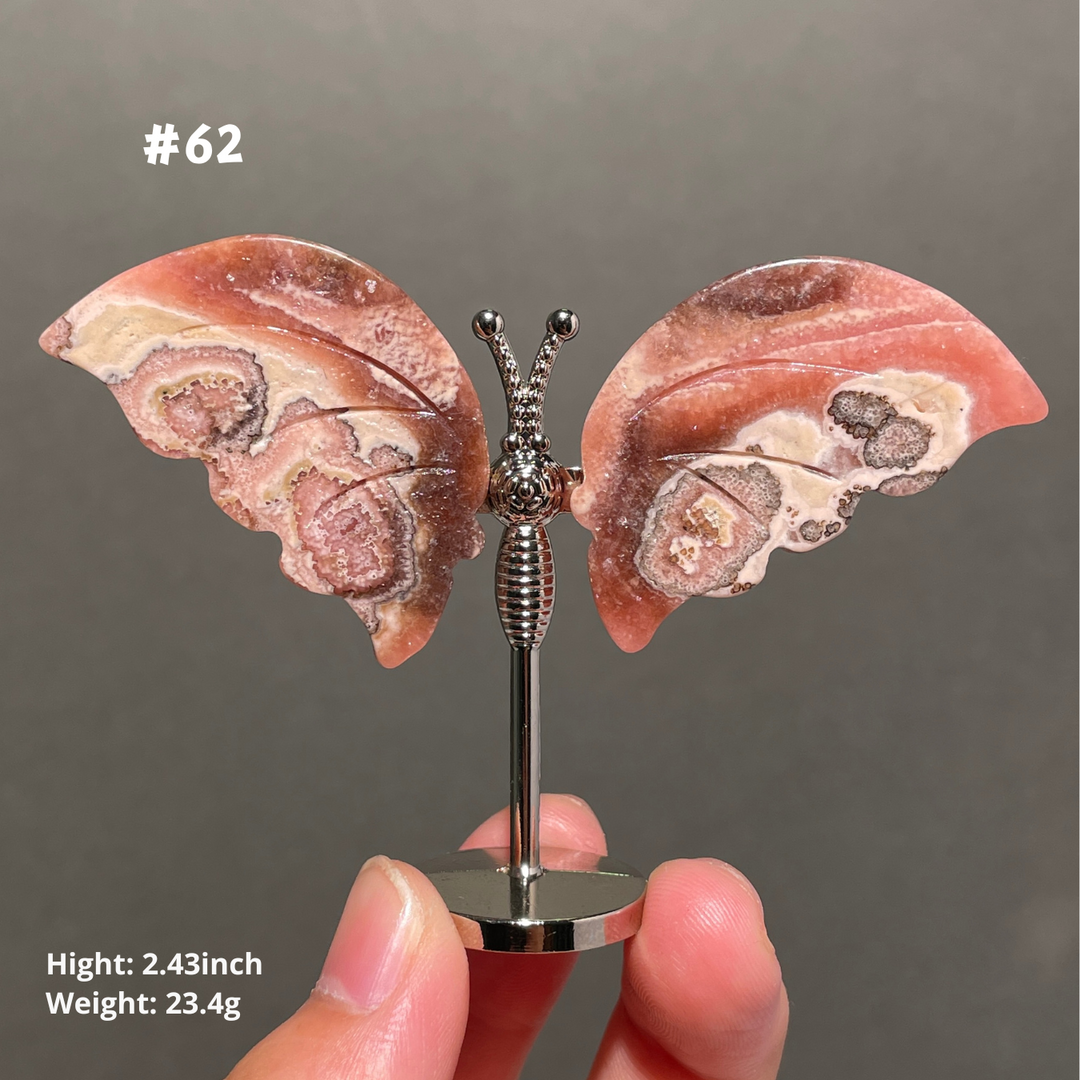 Unique,2.3"+Rhodochrosite Butterfly