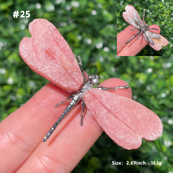 Unique,Rhodochrosite Dragonfly