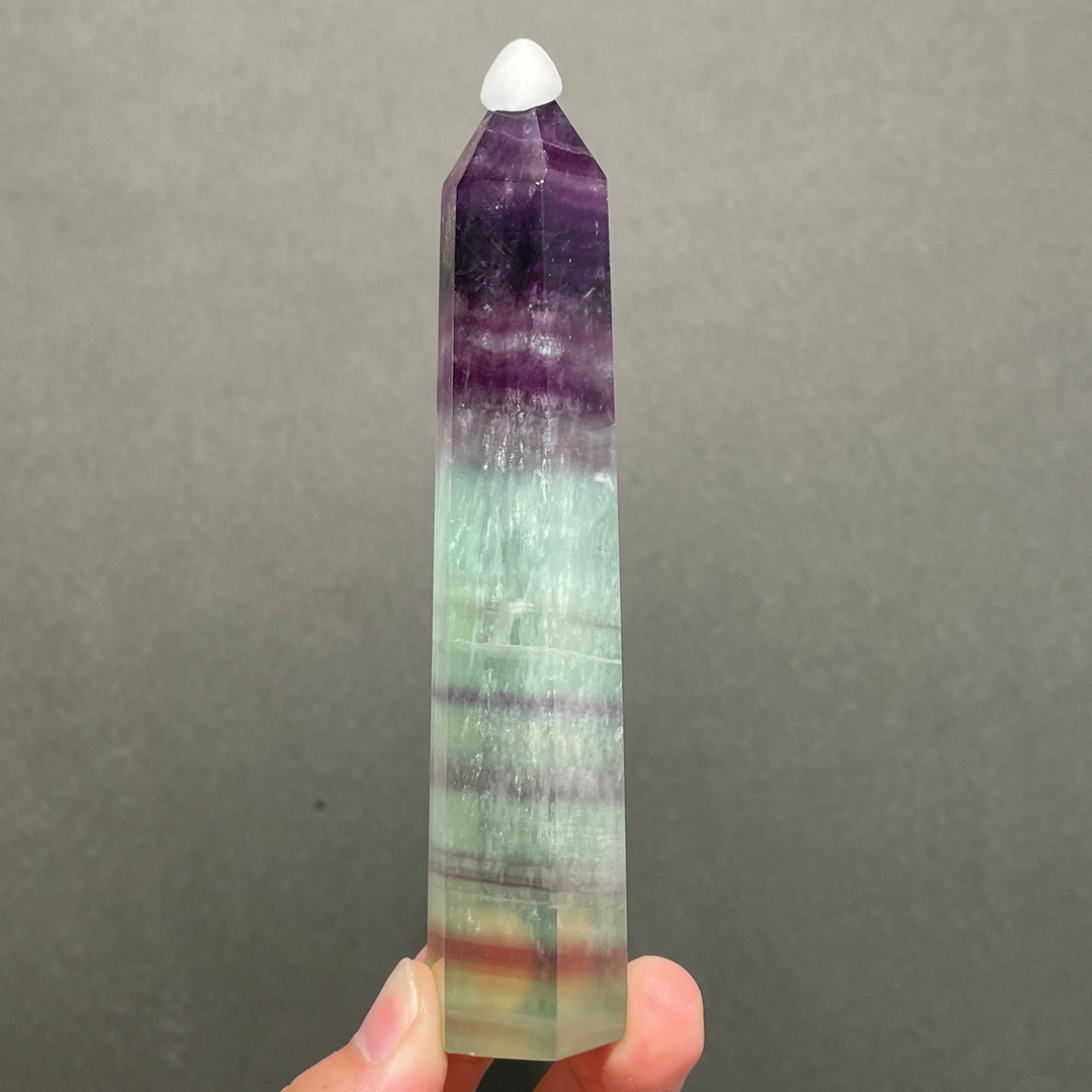 Watermelon Fluorite Point
