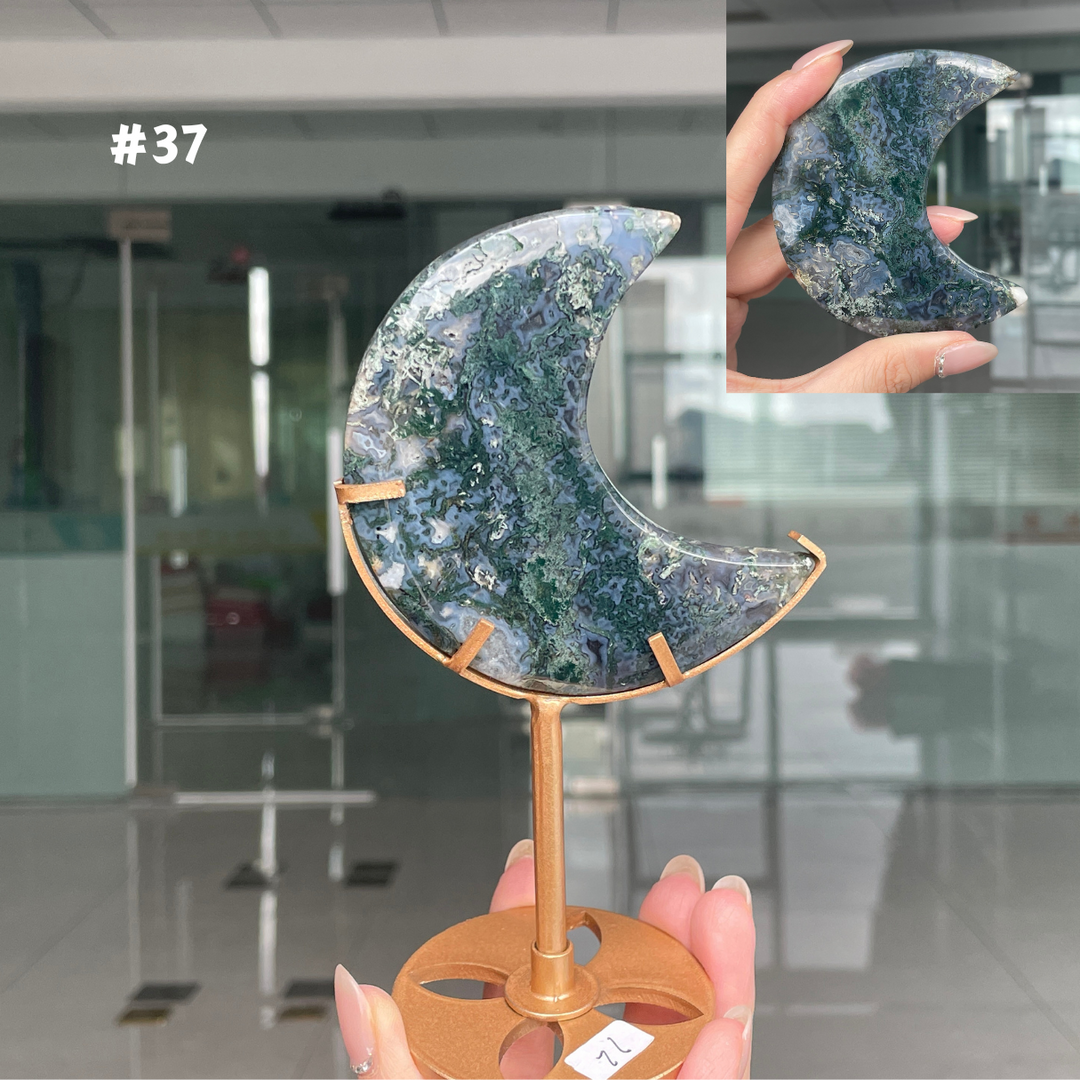 Unique,Moss Agate Moon