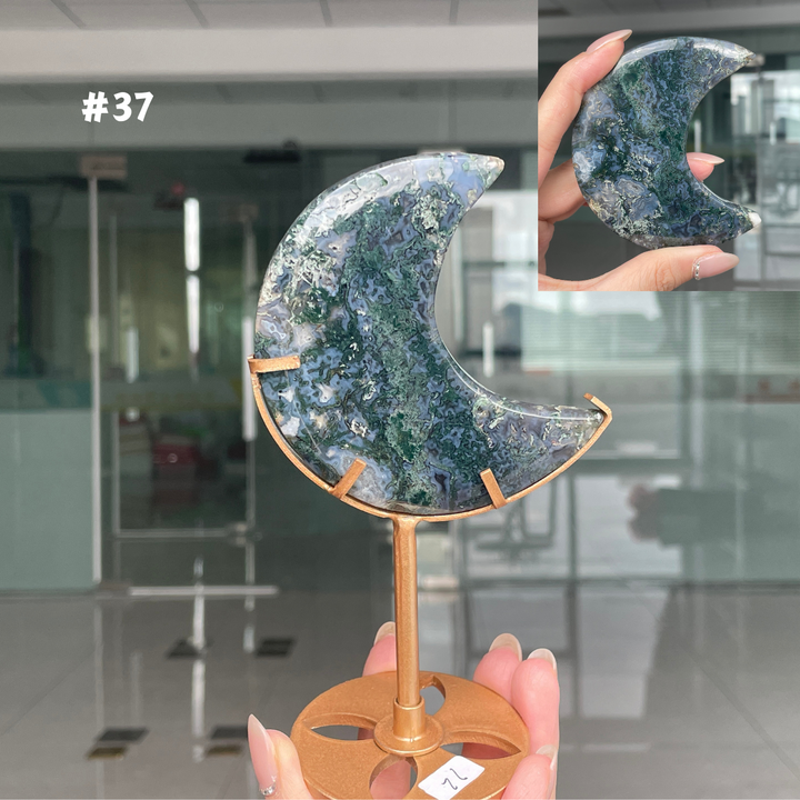 Unique,Moss Agate Moon