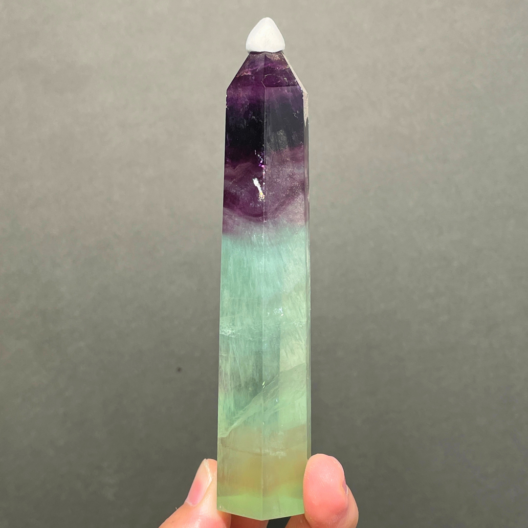 Watermelon Fluorite Point