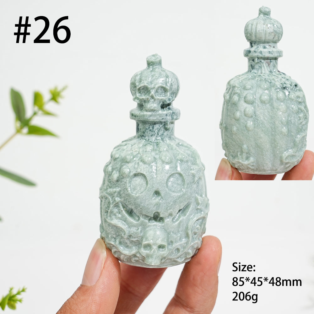 Unique,Natural Crystal Magic Potion Bottle Carving