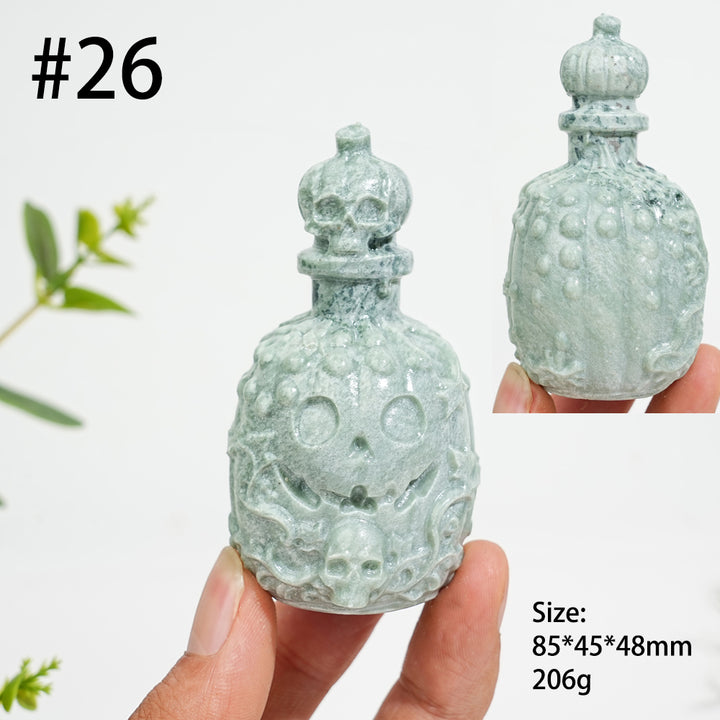 Unique,Natural Crystal Magic Potion Bottle Carving