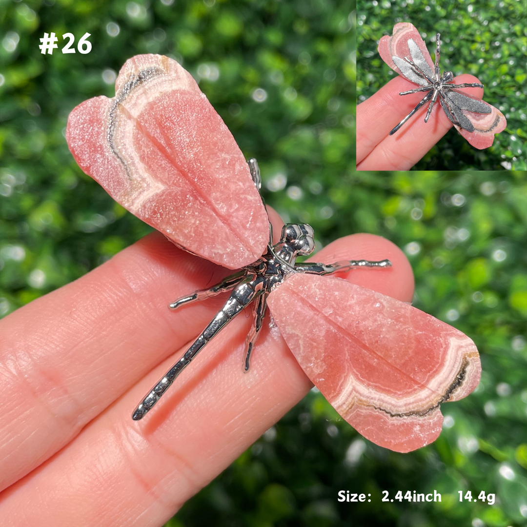 Unique,Rhodochrosite Dragonfly