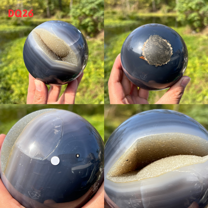 Amethyst Geode Sphere And Agate Geode Sphere