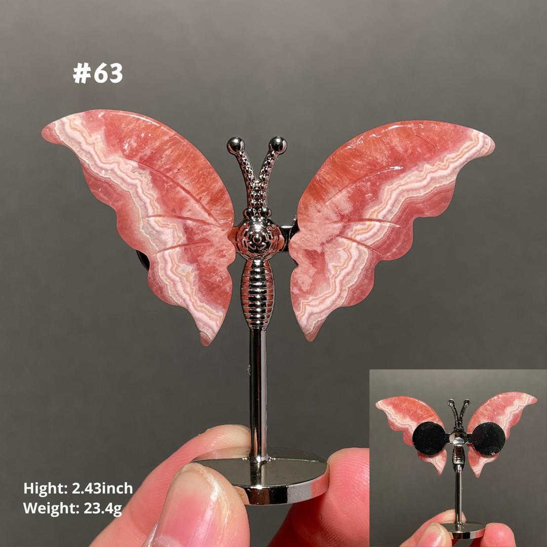 Unique,2.3"+Rhodochrosite Butterfly