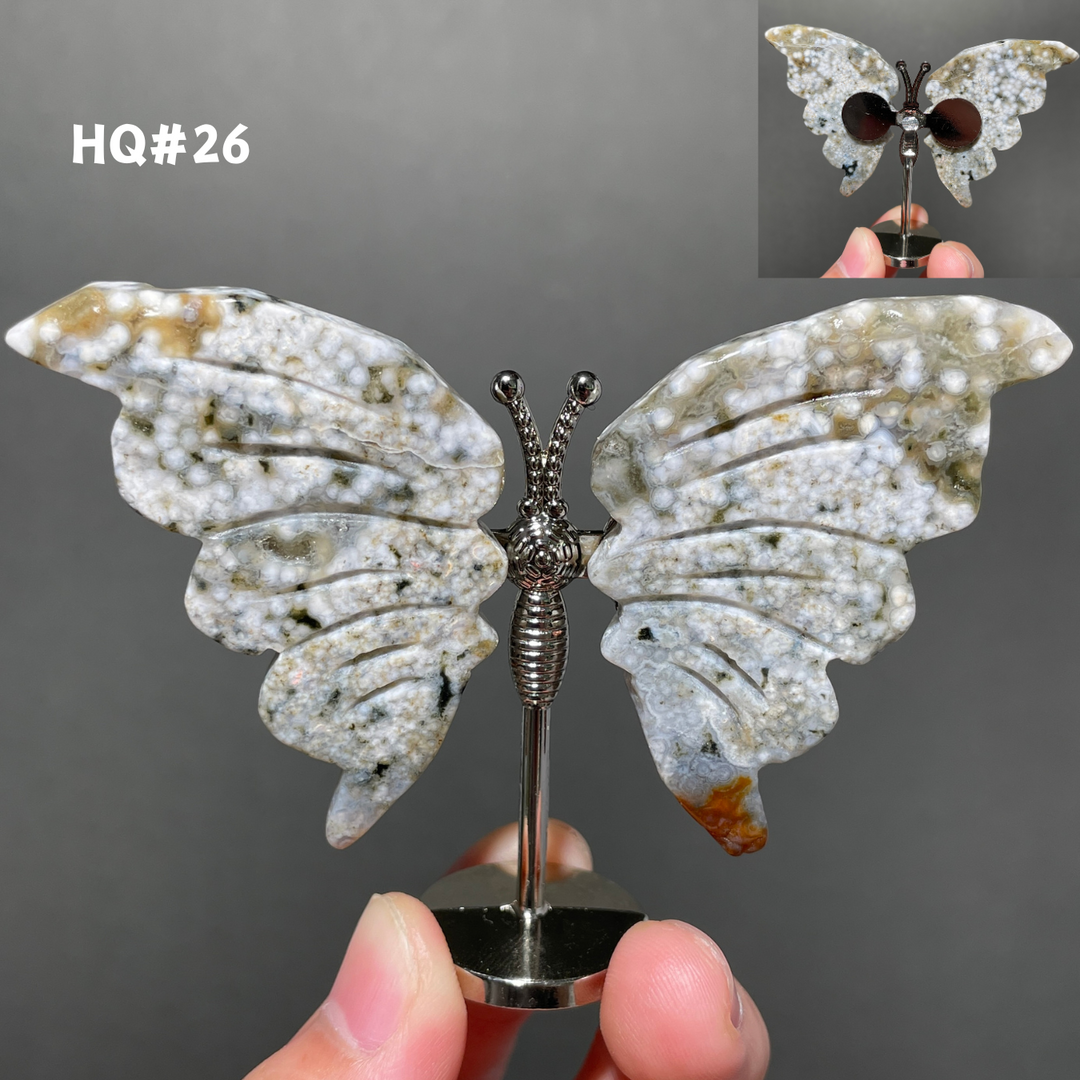 Unique,8th Vein Ocean Jasper Butterfly