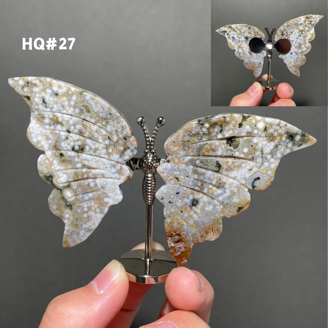 Unique,8th Vein Ocean Jasper Butterfly