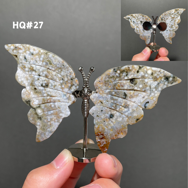 Unique,8th Vein Ocean Jasper Butterfly