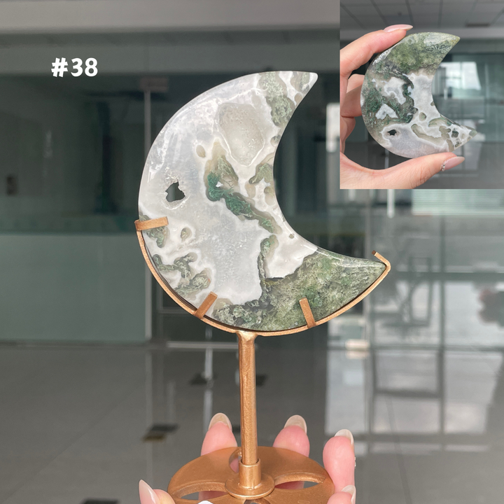 Unique,Moss Agate Moon