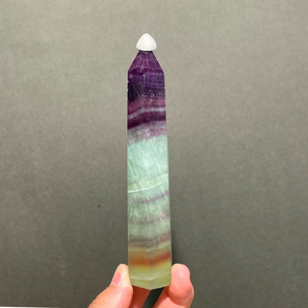 Watermelon Fluorite Point