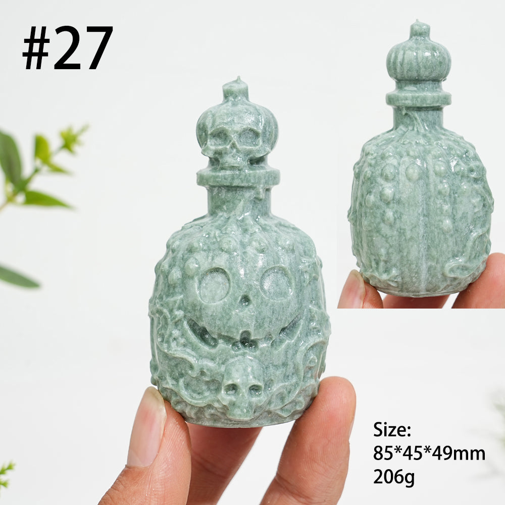 Unique,Natural Crystal Magic Potion Bottle Carving